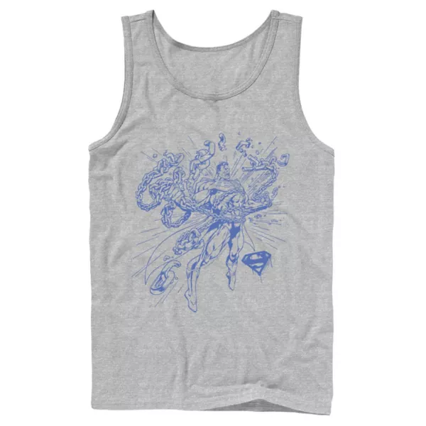 Мужская майка-постер DC Comics «Супермен ломает цепи» Licensed Character, серый
Мужская майка-постер DC Comics «Супермен ломает цепи» Licensed Character, серый