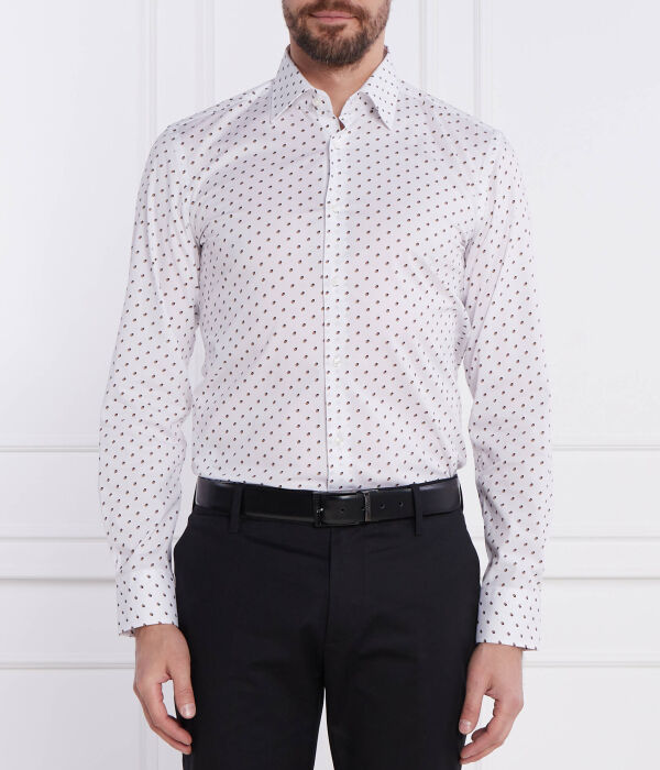 Рубашка h-hank-kent-c1-214 Slim fit Boss, белый 
Рубашка h-hank-kent-c1-214 Slim fit Boss, белый