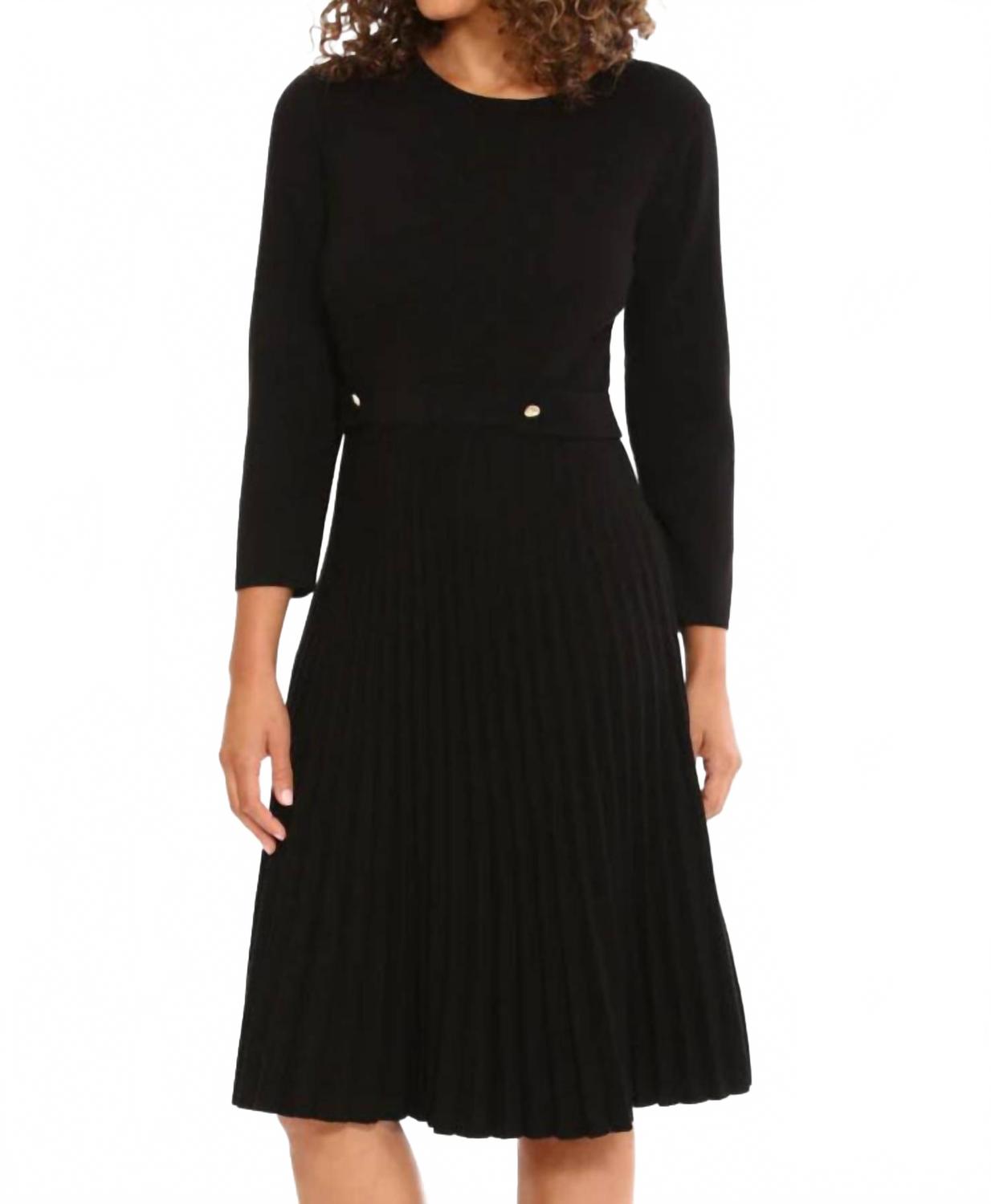 Черное платье-футляр с плиссированной юбкой и драгоценным вырезом Jewel Neck Maggy London
Черное платье-футляр с плиссированной юбкой и драгоценным вырезом Jewel Neck Maggy London