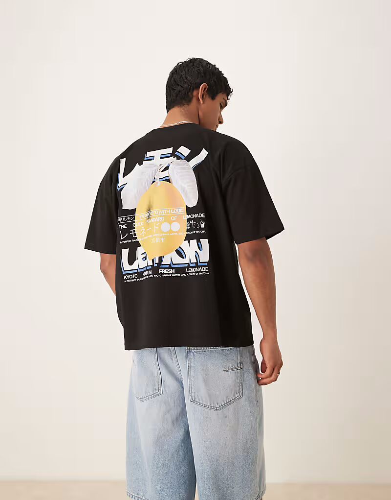 Футболка свободного кроя ASOS DESIGN с принтом лимона черного цвета
Футболка свободного кроя ASOS DESIGN с принтом лимона черного цвета