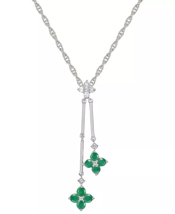 Ожерелье-Лариат длиной 18 дюймов с рубинами (3/4 карата tw) и бриллиантами (1/8 карата tw) в виде двух цветков из стерлингового серебра (также с сапфирами и изумрудами) Macy'S, emerald
Ожерелье-Лариат длиной 18 дюймов с рубинами (3/4 карата tw) и бриллиантами (1/8 карата tw) в виде двух цветков из стерлингового серебра (также с сапфирами и изумрудами) Macy'S, emerald