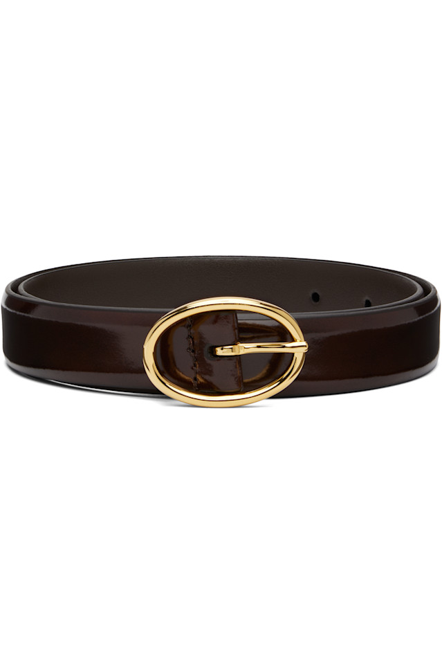 Блестящий кожаный ремень с овальной пряжкой Anderson'S, коричневый
Блестящий кожаный ремень с овальной пряжкой Anderson'S, коричневый