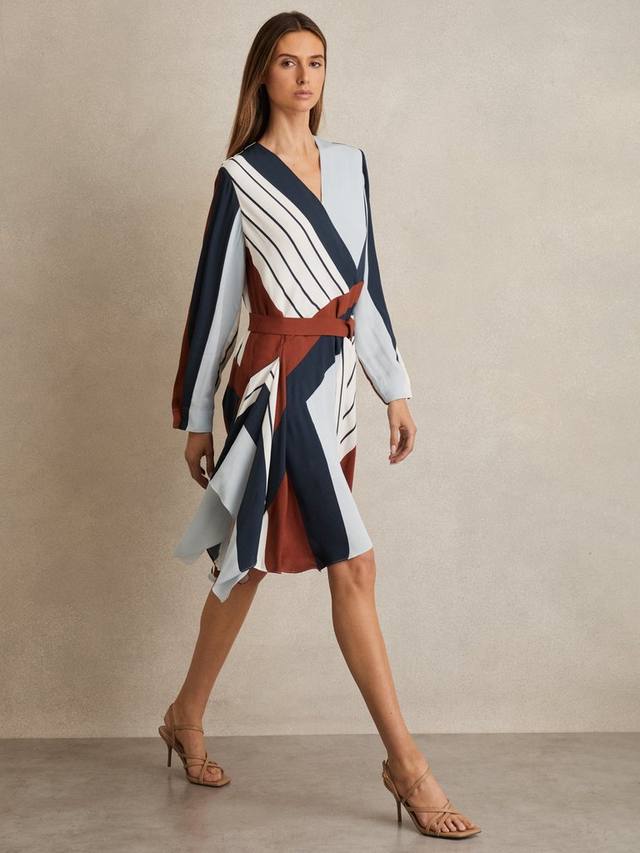 Платье Eloise в полоску Reiss, Navy/Brown
Платье Eloise в полоску Reiss, Navy/Brown