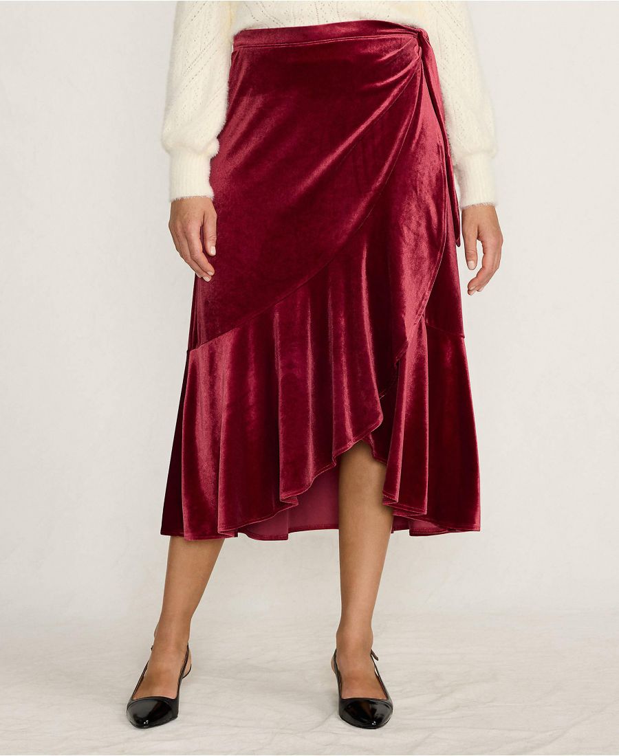 Женская бархатная юбка-миди с запахом Lands' End, Regal garnet
Женская бархатная юбка-миди с запахом Lands' End, Regal garnet