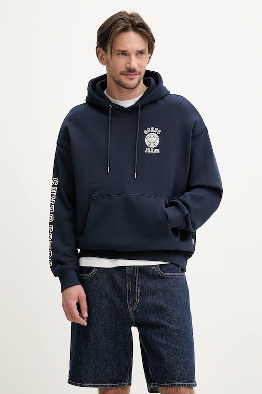 Хлопковая толстовка Guess Jeans, темно-синий
Хлопковая толстовка Guess Jeans, темно-синий