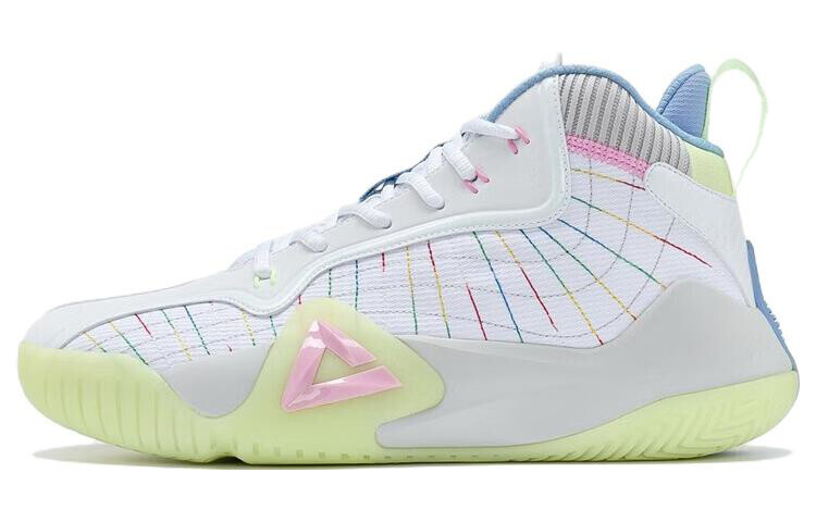 Баскетбольные кроссовки мужские среднего размера белые/зеленые Peak 
Баскетбольные кроссовки мужские среднего размера белые/зеленые Peak