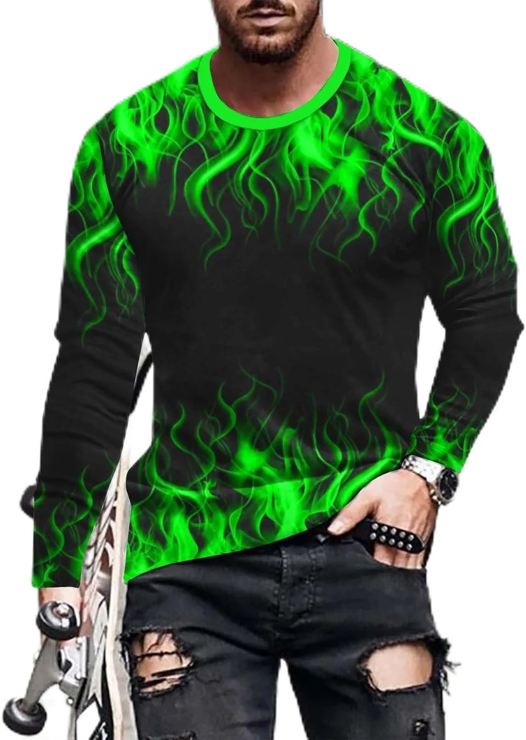 Футболка Muscularfit с 3D-принтом в виде пламени
Футболка Muscularfit с 3D-принтом в виде пламени