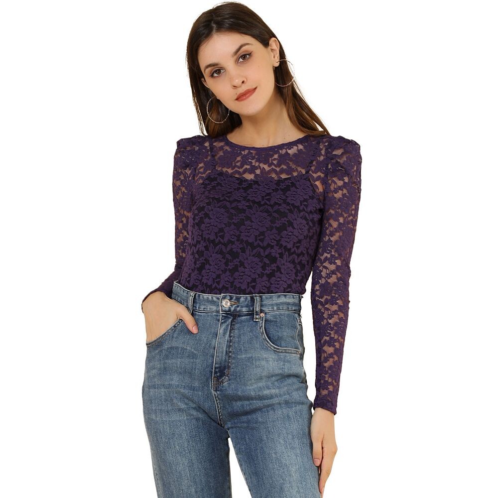 Женская винтажная полупрозрачная блузка с длинными рукавами и вышивкой, кружевной топ ALLEGRA K, фиолетовый
Женская винтажная полупрозрачная блузка с длинными рукавами и вышивкой, кружевной топ ALLEGRA K, фиолетовый
