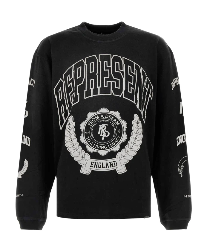 Хлопковый свитер с круглым вырезом и логотипом Represent, черный
Хлопковый свитер с круглым вырезом и логотипом Represent, черный