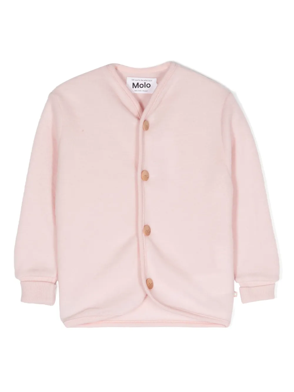 Кардиган из шерсти мериноса с V-образным вырезом Molo, розовый
Кардиган из шерсти мериноса с V-образным вырезом Molo, розовый