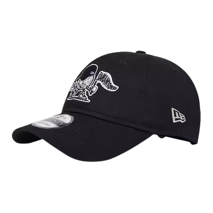New Era Хлопковая бейсболка унисекс черная, Black 
New Era Хлопковая бейсболка унисекс черная, Black