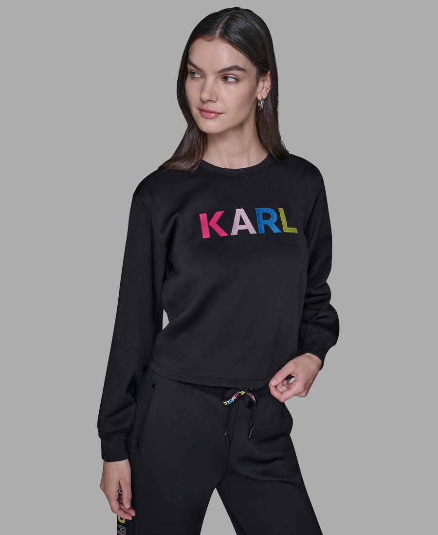 Укороченный свитер с вышитым логотипом и длинными рукавами KARL LAGERFELD PARIS, Black
Укороченный свитер с вышитым логотипом и длинными рукавами KARL LAGERFELD PARIS, Black