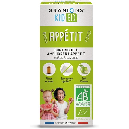 Kid Bio Appetite сертифицированный органический яблочный вкус - помогает стимулировать Granions
Kid Bio Appetite сертифицированный органический яблочный вкус - помогает стимулировать Granions