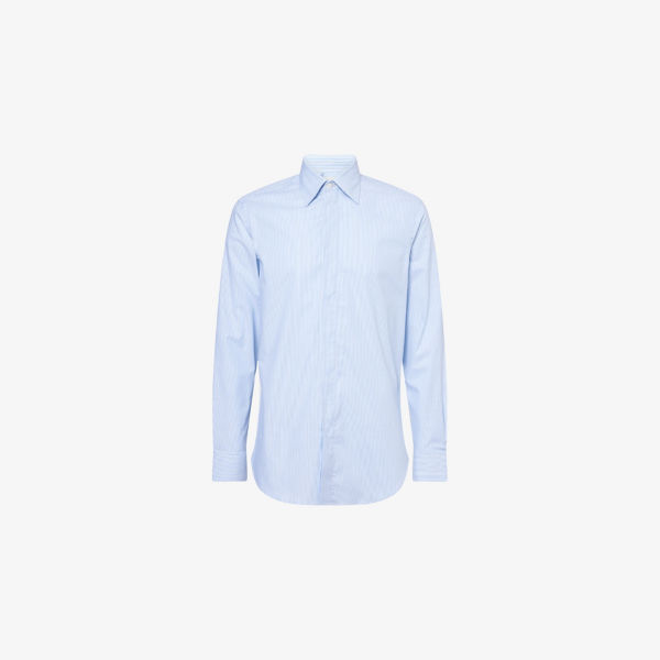 Рубашка Paul Smith приталенного кроя полосатая хлопковая, голубой
Рубашка Paul Smith приталенного кроя полосатая хлопковая, голубой