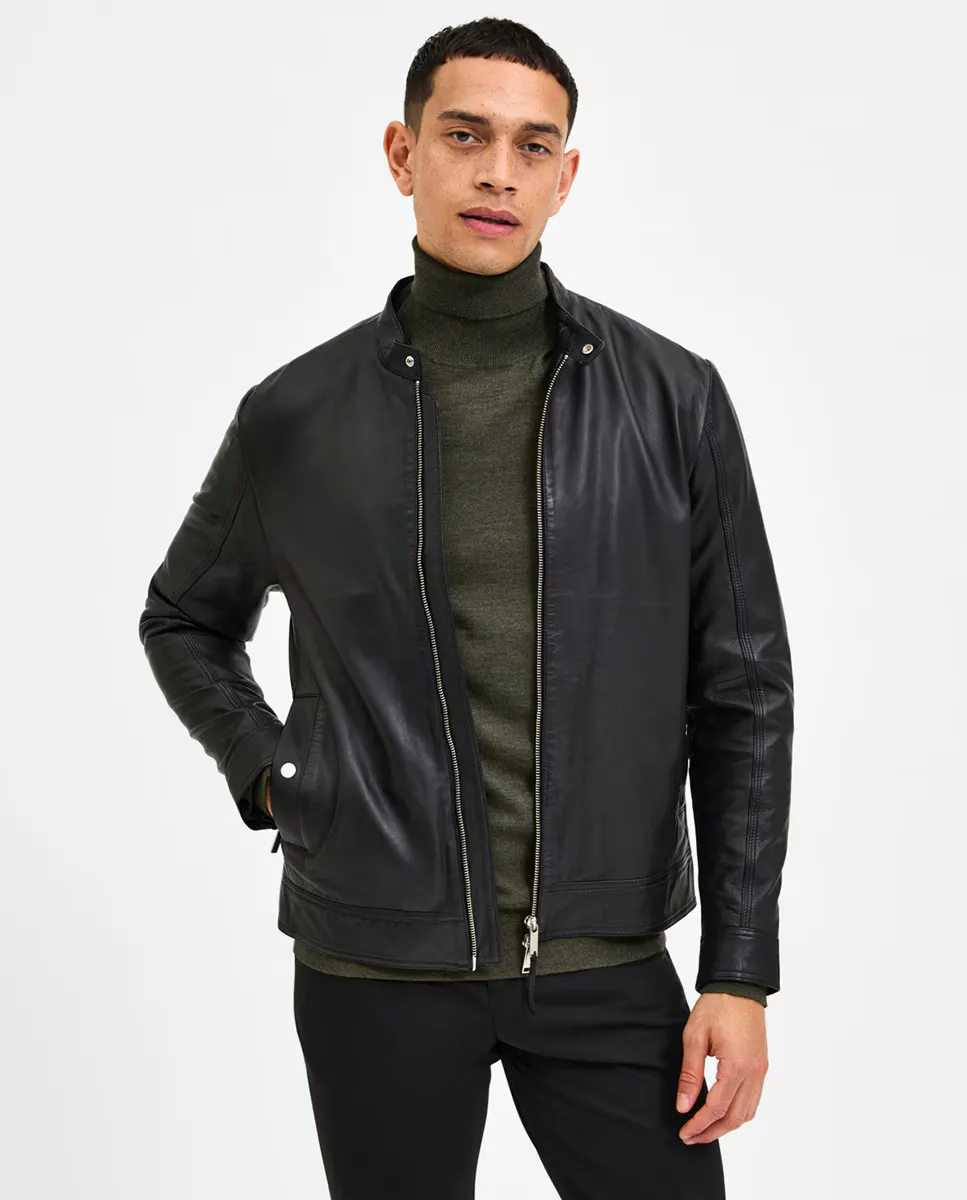 Мужская кожаная куртка Selected, черный
Мужская кожаная куртка Selected, черный