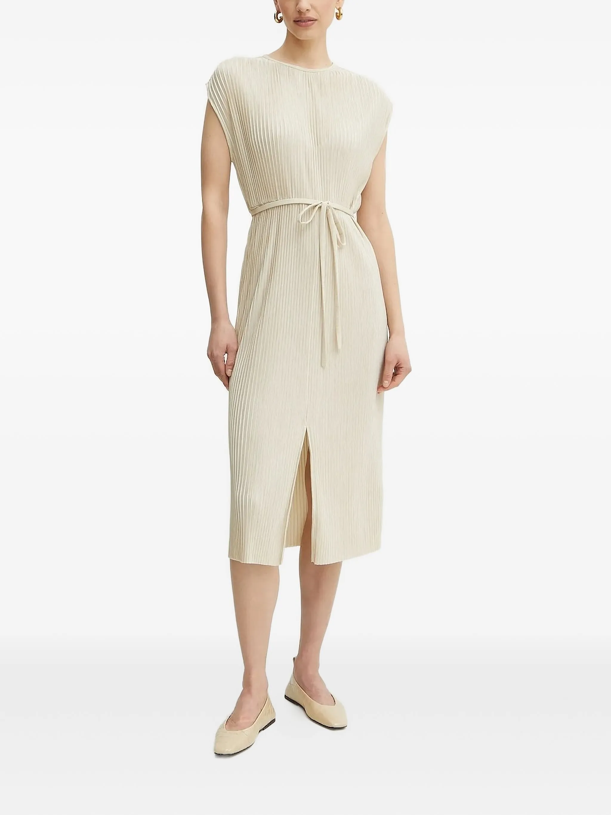 Платье миди Emaura с завязками Boss, бежевый
Платье миди Emaura с завязками Boss, бежевый