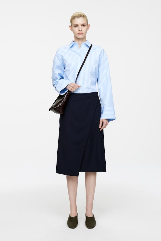 Юбка-Халат из шерсти Arket, синий
Юбка-Халат из шерсти Arket, синий