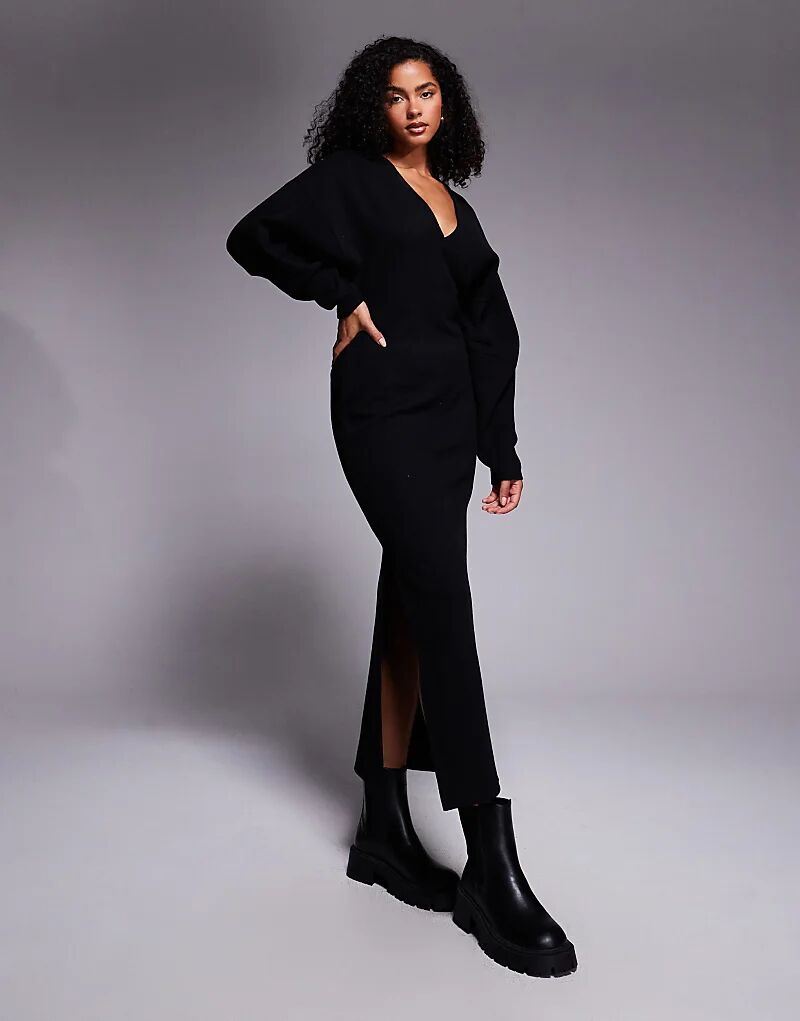 Супермягкое платье макси ASOS DESIGN с V-образным вырезом черного цвета
Супермягкое платье макси ASOS DESIGN с V-образным вырезом черного цвета