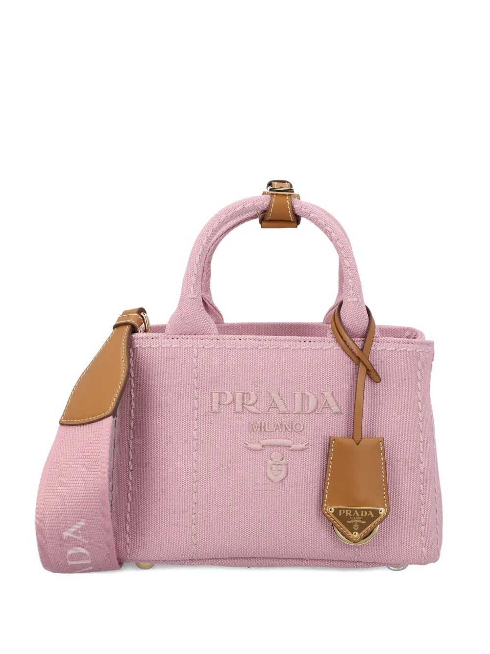 Сумка из хлопка с вышитой ручкой Prada, розовый
Сумка из хлопка с вышитой ручкой Prada, розовый