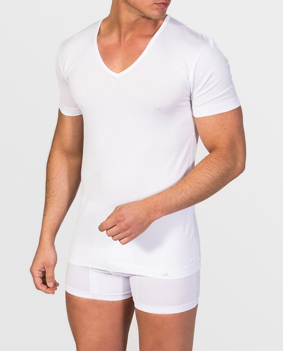 Мужская майка из шотландской пряжи с короткими рукавами и V-образным вырезом ZD, белый
Мужская майка из шотландской пряжи с короткими рукавами и V-образным вырезом ZD, белый