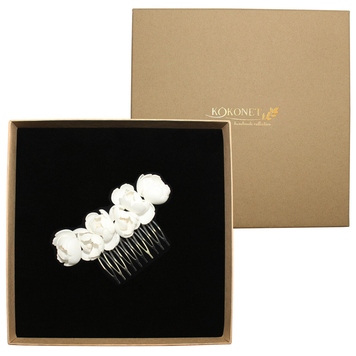 Серебряный свадебный гребень PEONY Handmade Collection с цветочным узором Kokonet
Серебряный свадебный гребень PEONY Handmade Collection с цветочным узором Kokonet