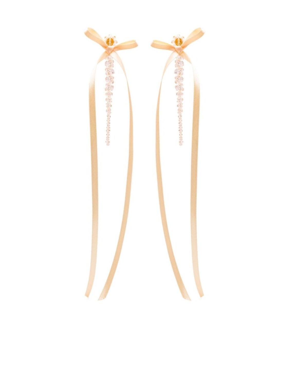 Серьги-бантики из лент Simone Rocha, розовый 
Серьги-бантики из лент Simone Rocha, розовый