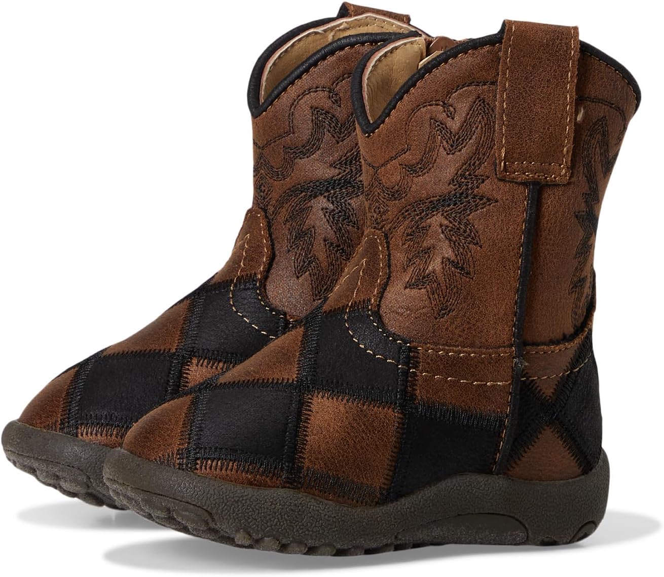 Ботинки Roper Kids Cowbaby Cowbabies Bird Blocks, Black/Tan Faux Leather Patchwork Vamp
Ботинки Roper Kids Cowbaby Cowbabies Bird Blocks, Black/Tan Faux Leather Patchwork Vamp