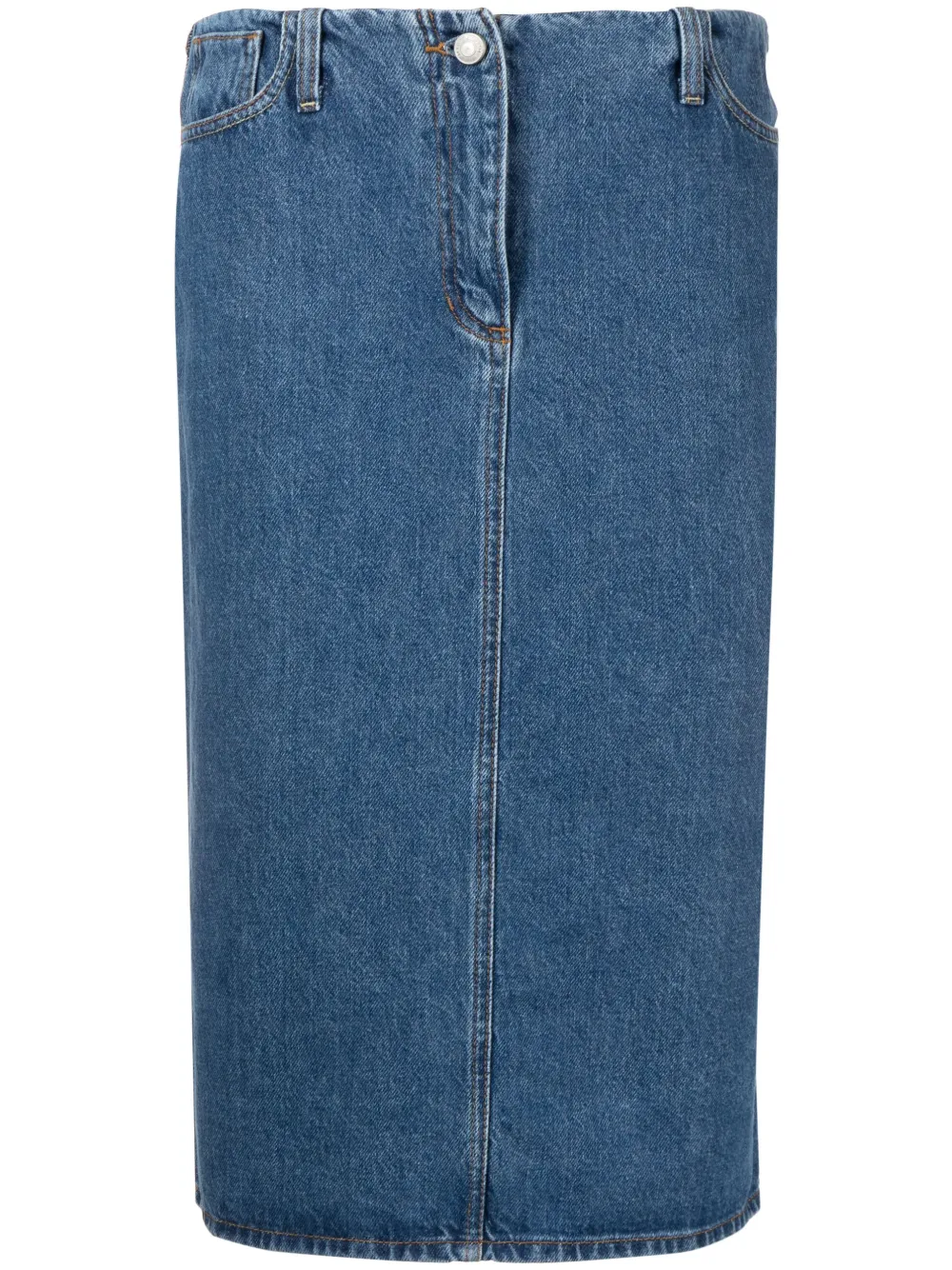 Джинсовая юбка-карандаш с логотипом Magda Butrym, синий
Джинсовая юбка-карандаш с логотипом Magda Butrym, синий