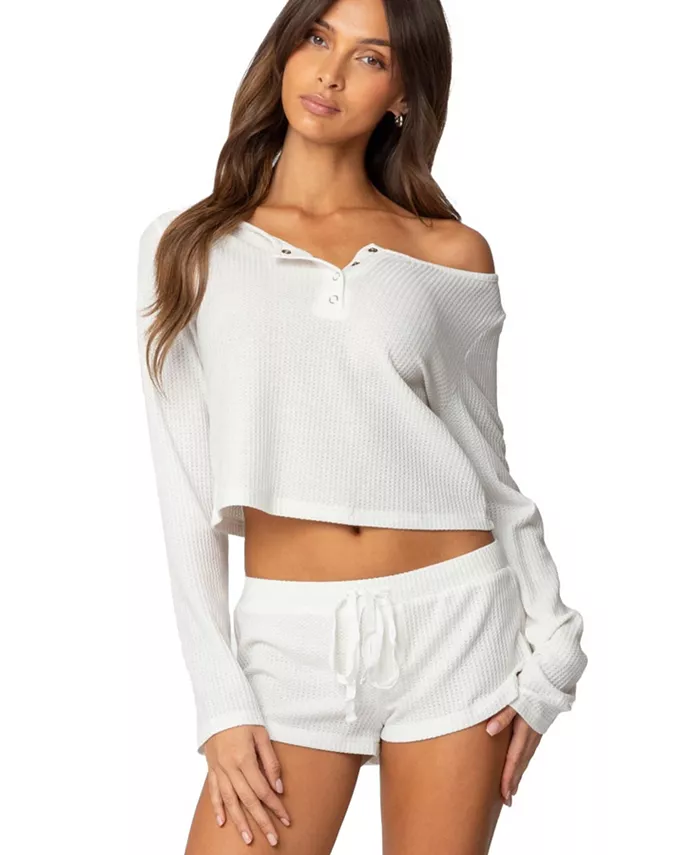 Женский укороченный вафельный топ Teddy Edikted, белый
Женский укороченный вафельный топ Teddy Edikted, белый