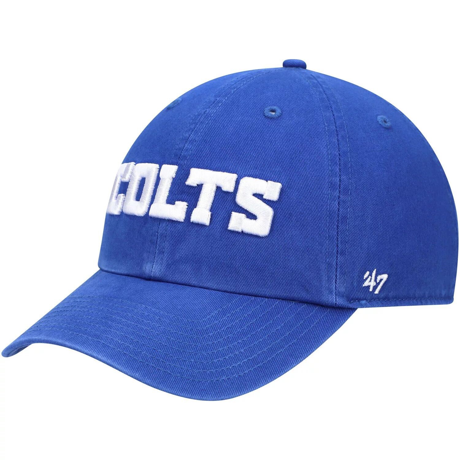 Мужская регулируемая шляпа Royal Indianapolis Colts Clean Up 2047 года
Мужская регулируемая шляпа Royal Indianapolis Colts Clean Up 2047 года