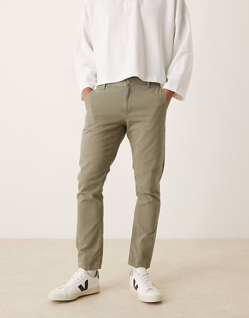 Узкие брюки цвета хаки Asos Design
Узкие брюки цвета хаки Asos Design