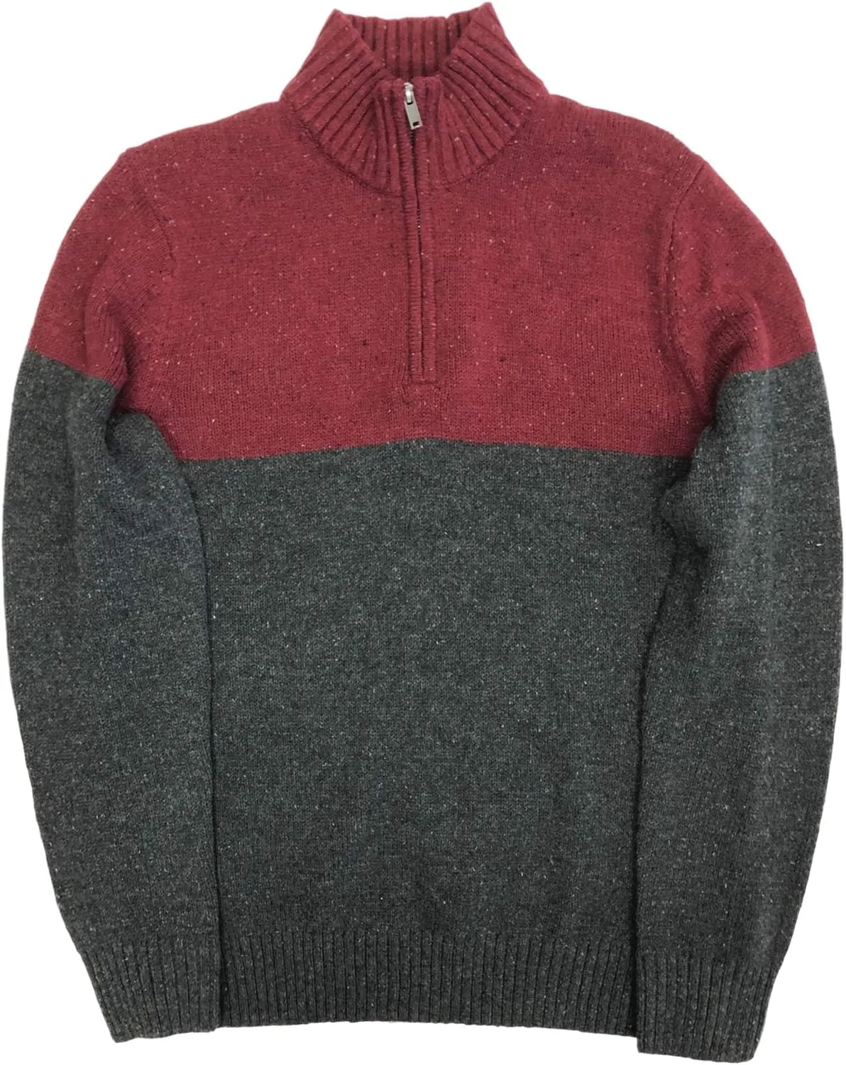 Мужской свитер с капюшоном Color Block в цветах бордовый и серый Sonoma
Мужской свитер с капюшоном Color Block в цветах бордовый и серый Sonoma