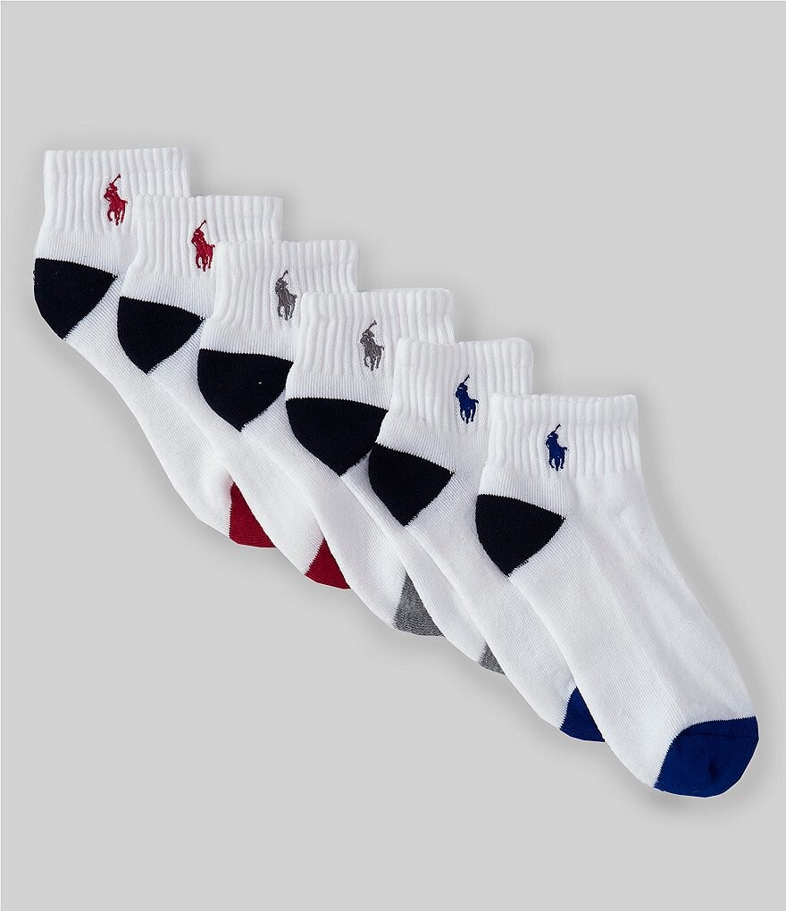 Спортивные носки длиной в четверть для мальчиков 4–11 лет Polo Ralph Lauren Little/Big Boys, 6 шт., белый
Спортивные носки длиной в четверть для мальчиков 4–11 лет Polo Ralph Lauren Little/Big Boys, 6 шт., белый