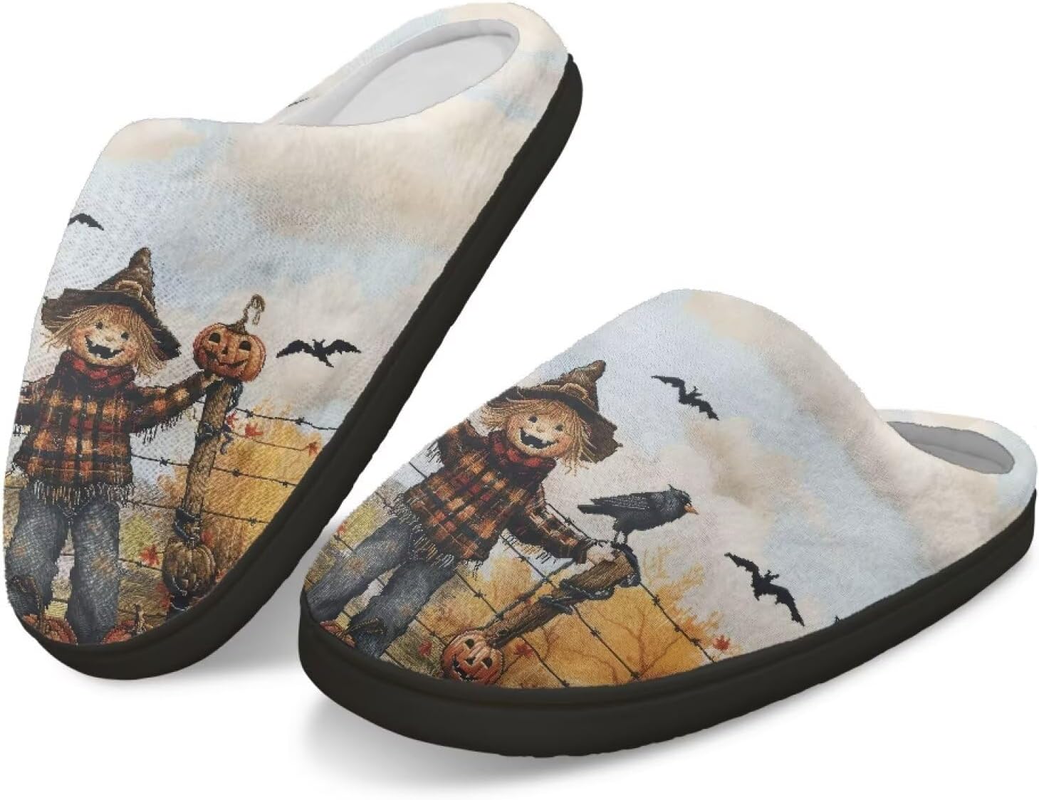 Тапочки с памятью формы GIFTPUZZ для женщин и мужчин, осенние домашние тапочки, надеваются без застежек, можно стирать в машине, размер 4-12, Scarecrow Pumpkins
Тапочки с памятью формы GIFTPUZZ для женщин и мужчин, осенние домашние тапочки, надеваются без застежек, можно стирать в машине, размер 4-12, Scarecrow Pumpkins