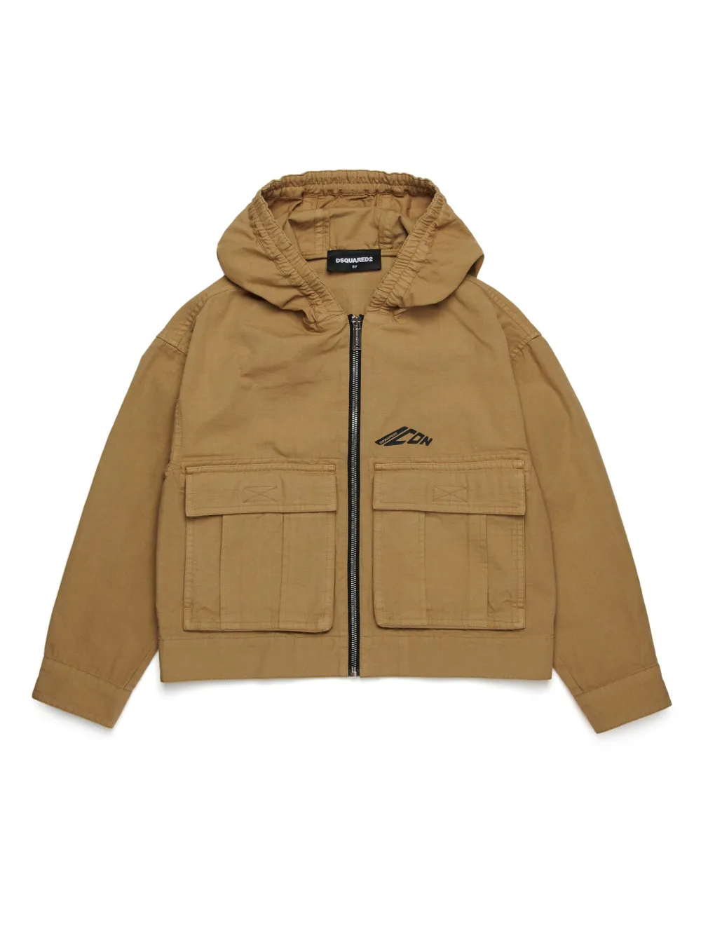 Бомбер с принтом Icon DSQUARED2 KIDS, нейтральный 
Бомбер с принтом Icon DSQUARED2 KIDS, нейтральный