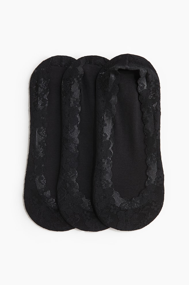 Упаковка из 3 кружевных носков, очень низкая посадка H&M, черный
Упаковка из 3 кружевных носков, очень низкая посадка H&M, черный