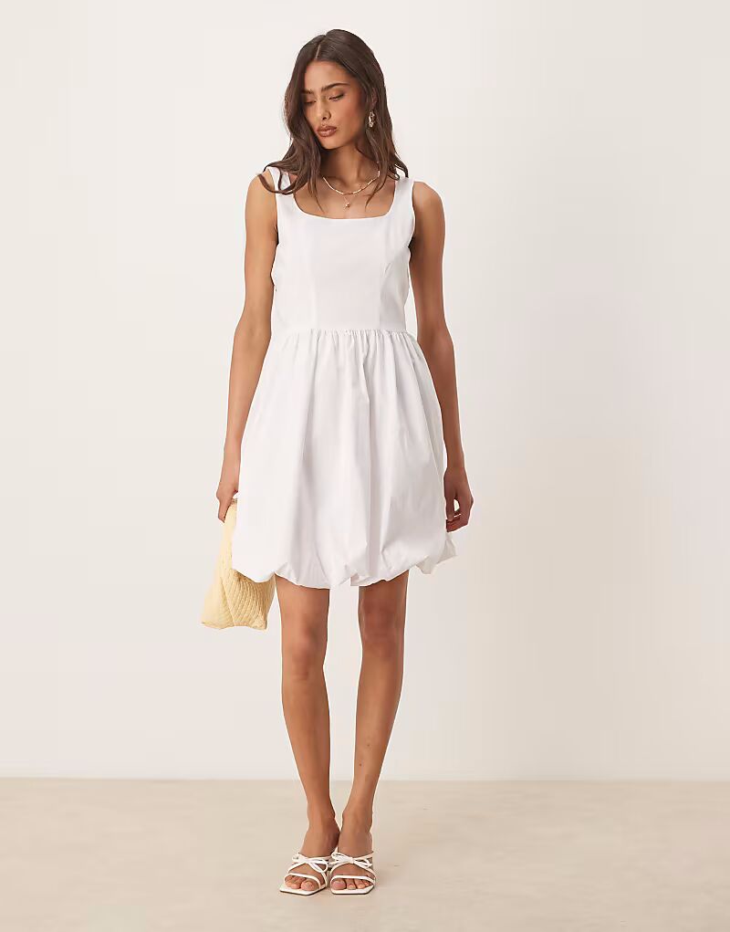 Мини-платье JDY с подолом-пузырем белого цвета
Мини-платье JDY с подолом-пузырем белого цвета