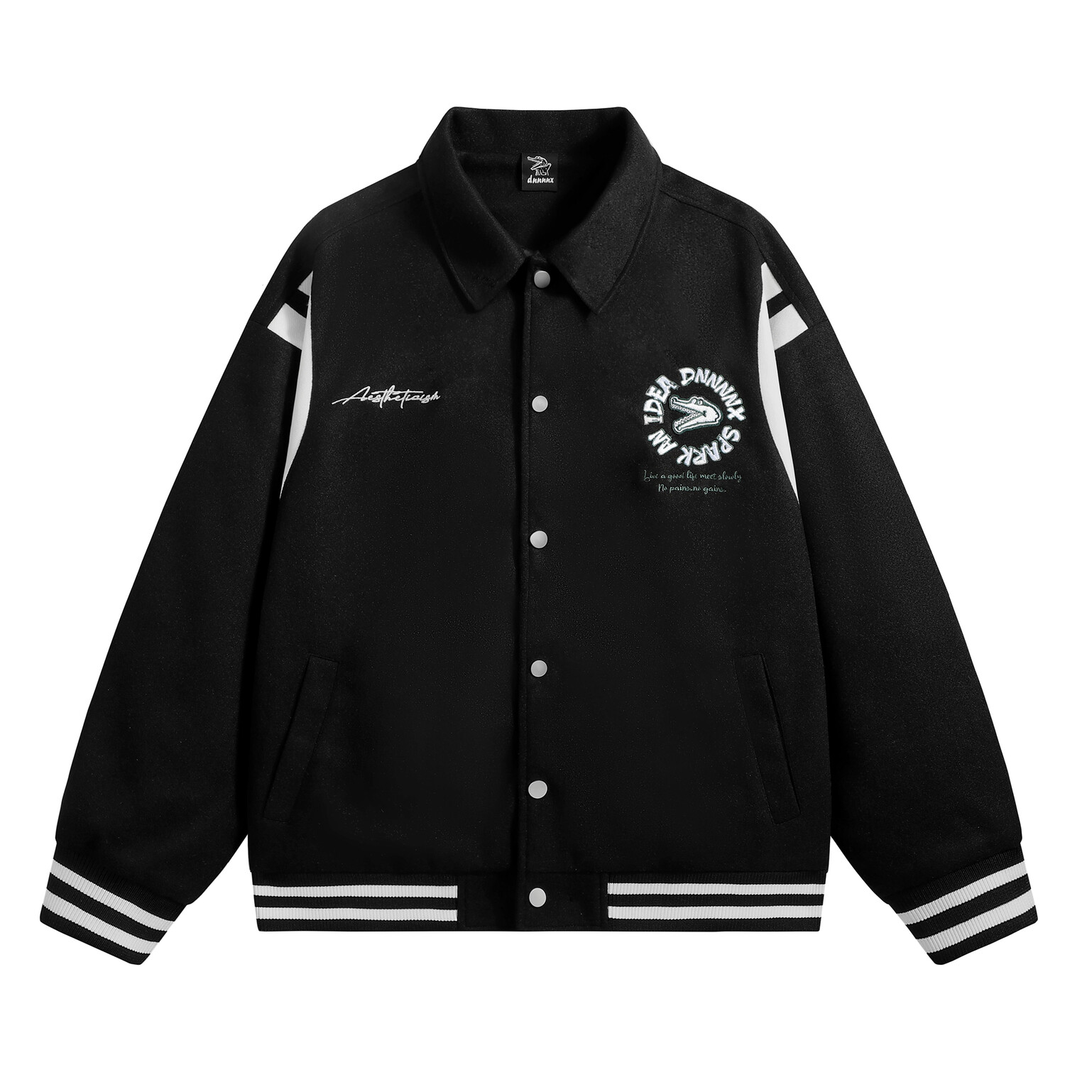 Dnnnnx бейсбольная куртка унисекс, Черный
Dnnnnx бейсбольная куртка унисекс, Черный