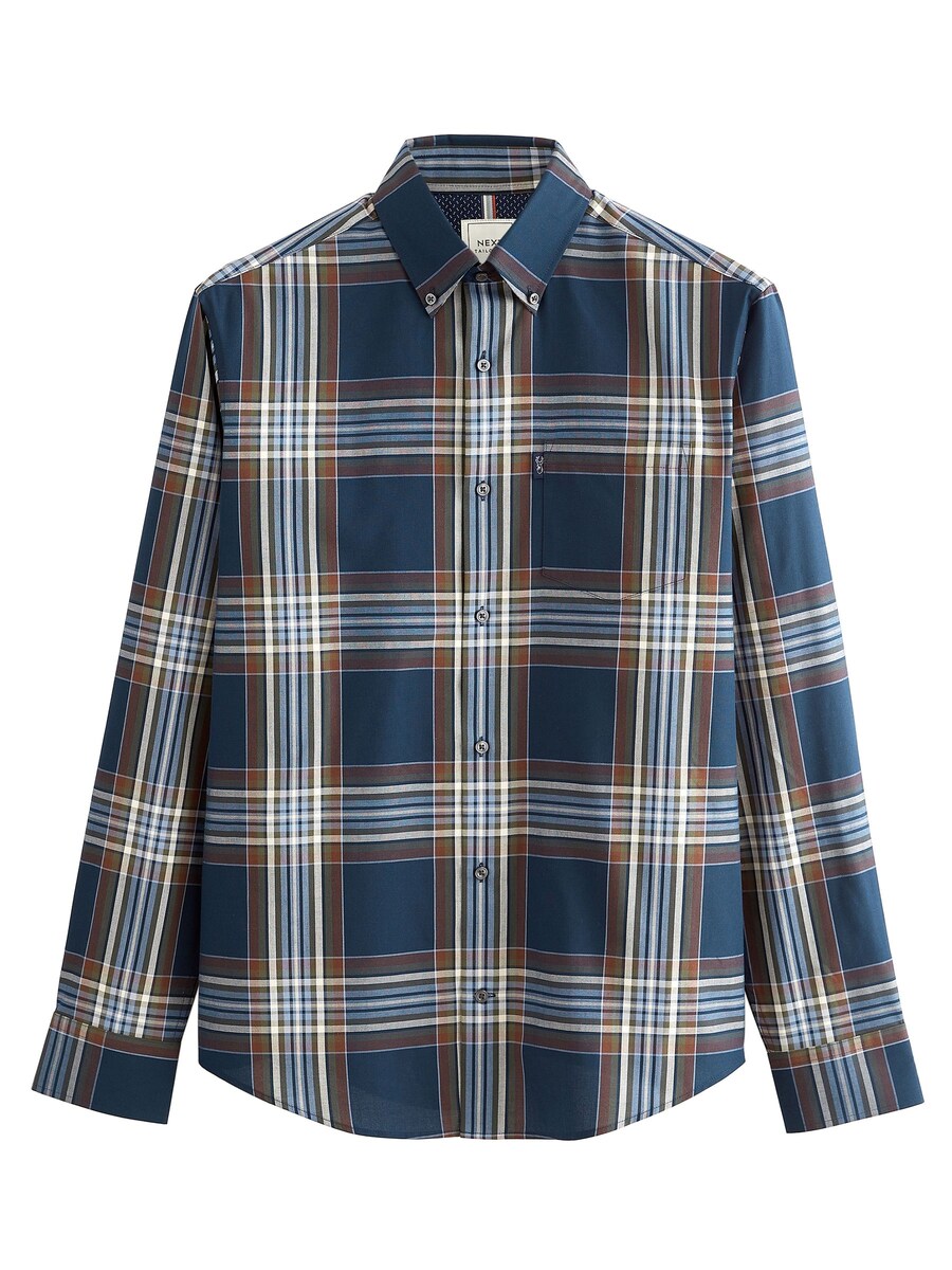 Рубашка на пуговицах классического кроя Next, темно-синий
Рубашка на пуговицах классического кроя Next, темно-синий