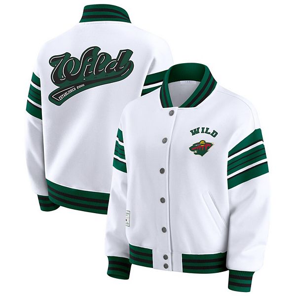 Женская бело-зеленая флисовая куртка Minnesota Wild на молнии Wear By Erin Andrews
Женская бело-зеленая флисовая куртка Minnesota Wild на молнии Wear By Erin Andrews