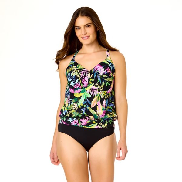 Женский купальник-танкини с пузырчатым подолом Lands' End, цвет multi palm 
Женский купальник-танкини с пузырчатым подолом Lands' End, цвет multi palm