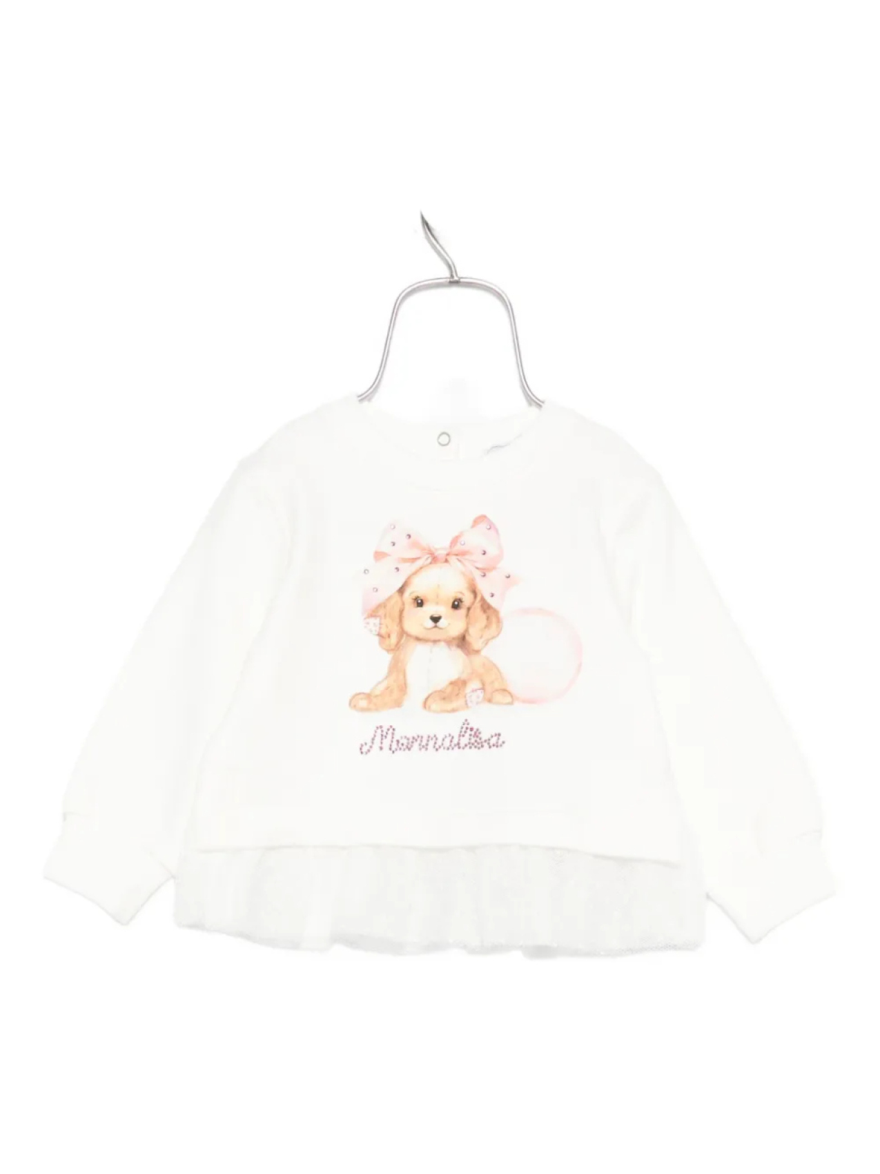 Топ с принтом «щенок» и отделкой из тюля Monnalisa, белый
Топ с принтом «щенок» и отделкой из тюля Monnalisa, белый