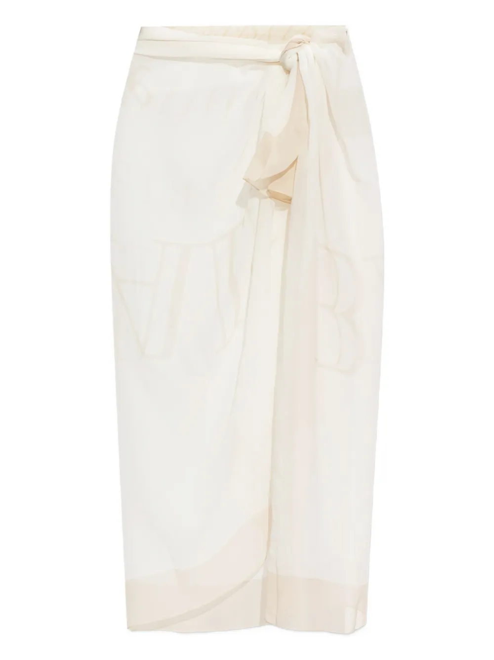 Саронг с логотипом BALMAIN, нейтральный 
Саронг с логотипом BALMAIN, нейтральный