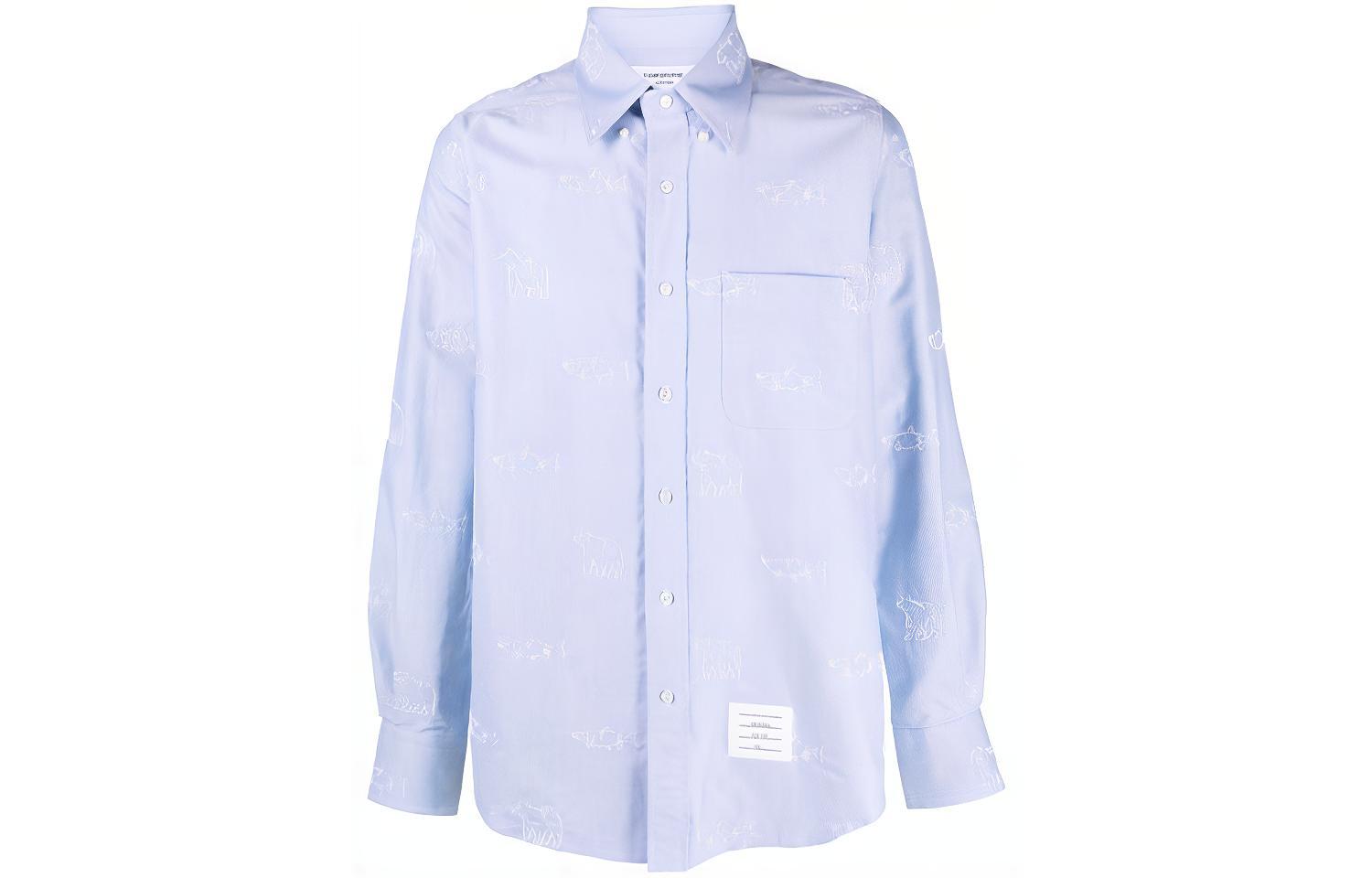 THOM BROWNE Мужская рубашка небесно-голубого цвета Sky Blue
THOM BROWNE Мужская рубашка небесно-голубого цвета Sky Blue