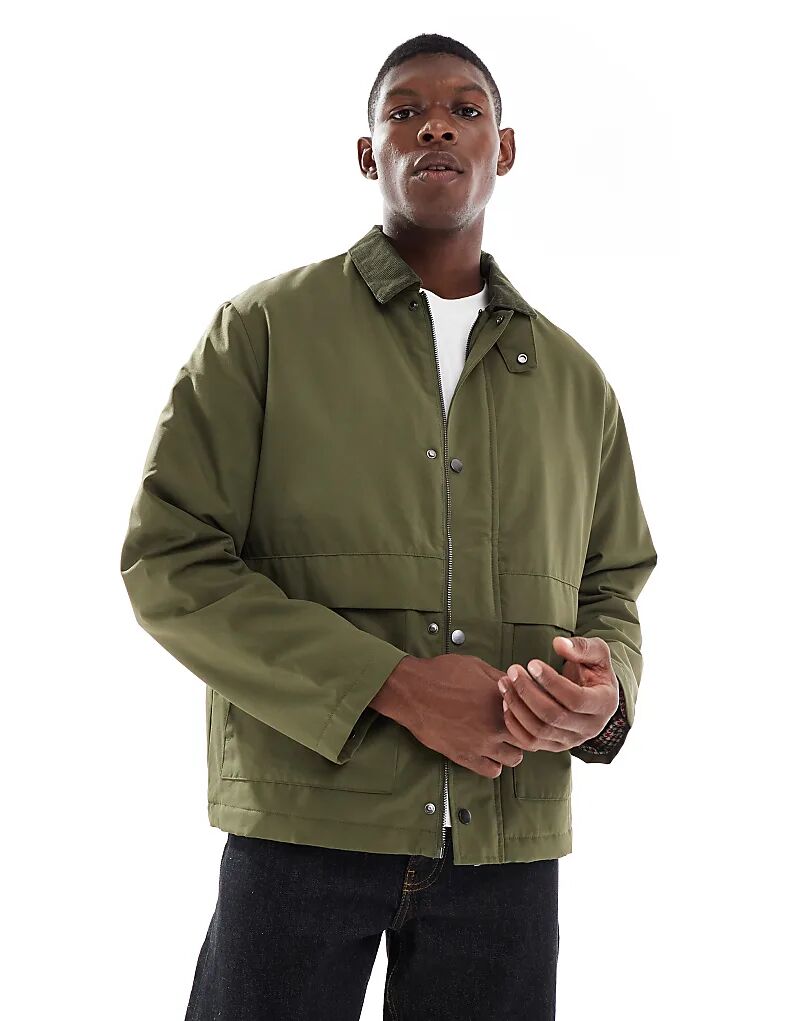 Куртка тренера ONLY & SONS с вельветовым воротником, темно-зеленого цвета
Куртка тренера ONLY & SONS с вельветовым воротником, темно-зеленого цвета