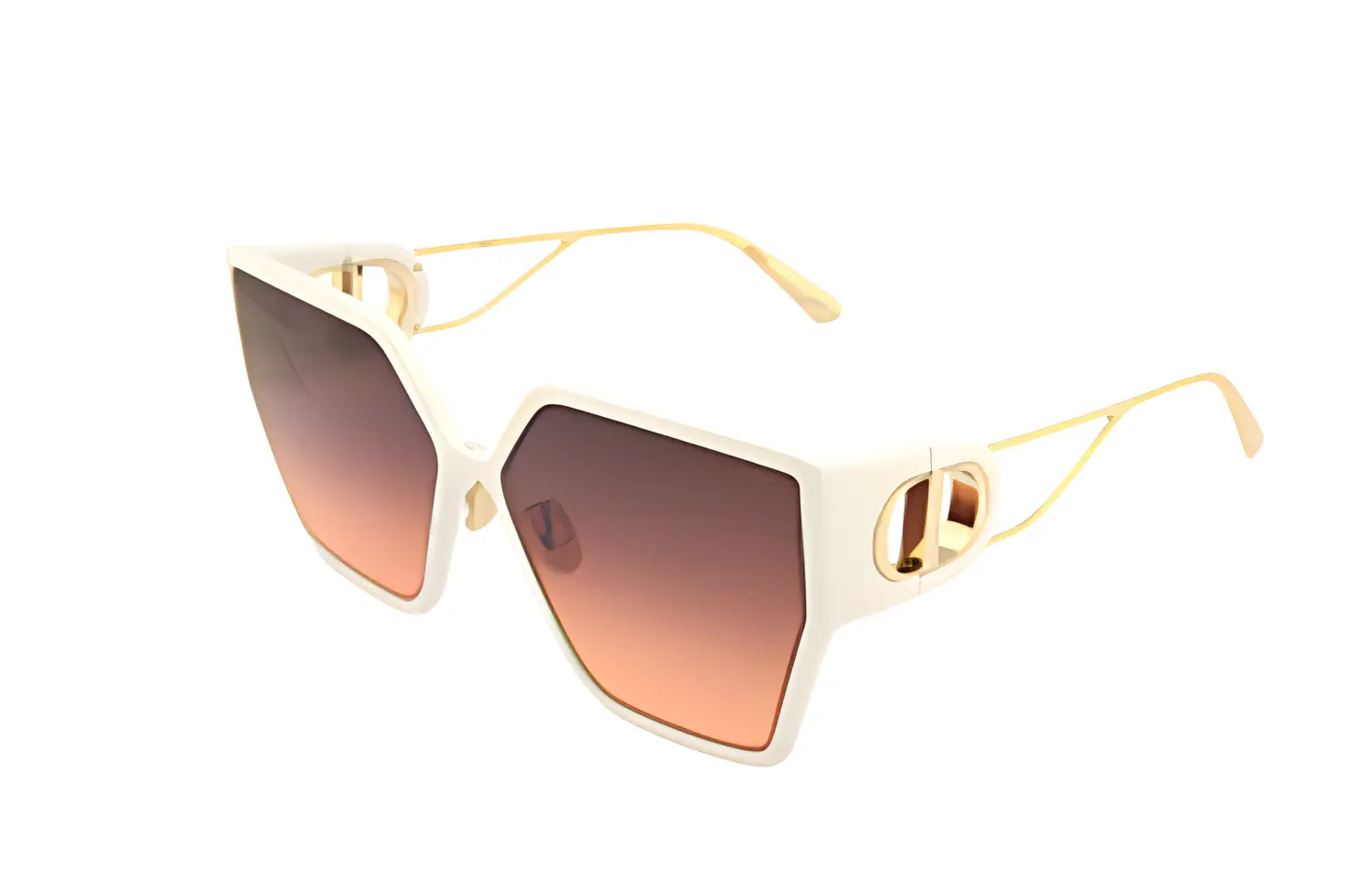 DIOR Металлические солнцезащитные очки асимметричной формы унисекс белые, White
DIOR Металлические солнцезащитные очки асимметричной формы унисекс белые, White