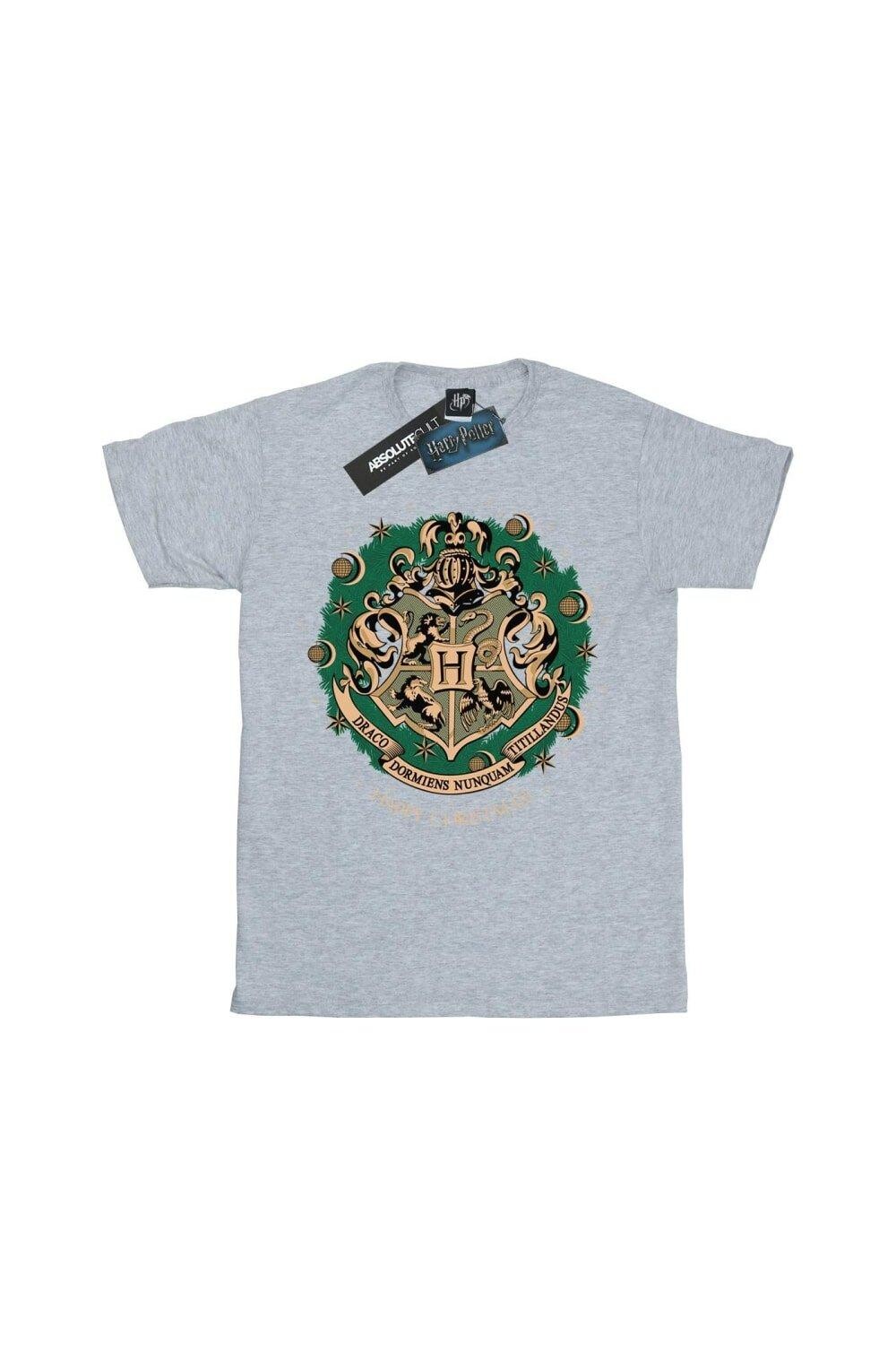 Хлопковая рождественская футболка с венком Harry Potter, серый
Хлопковая рождественская футболка с венком Harry Potter, серый