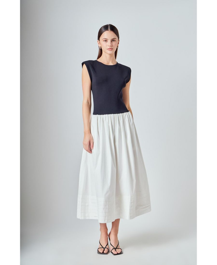 Женское трикотажное платье миди из смешанных материалов endless rose, Black/ivory
Женское трикотажное платье миди из смешанных материалов endless rose, Black/ivory