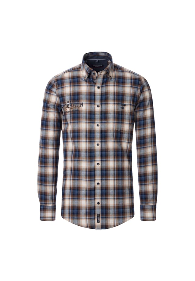 Рубашка фланелевая свободного покроя в клетку Casamoda, бежевый
Рубашка фланелевая свободного покроя в клетку Casamoda, бежевый