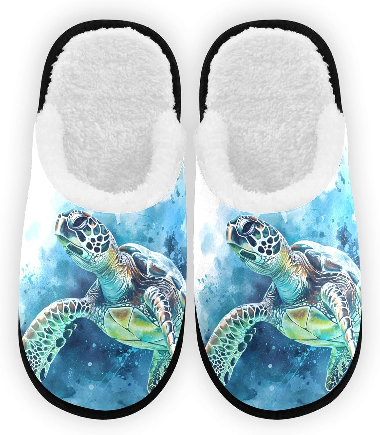 Мягкие плюшевые тапочки FENOCHE с акварельным рисунком морской черепахи для женщин и мужчин, теплые и удобные, для путешествий, спа, с нескользящей подошвой, Multicolor
Мягкие плюшевые тапочки FENOCHE с акварельным рисунком морской черепахи для женщин и мужчин, теплые и удобные, для путешествий, спа, с нескользящей подошвой, Multicolor